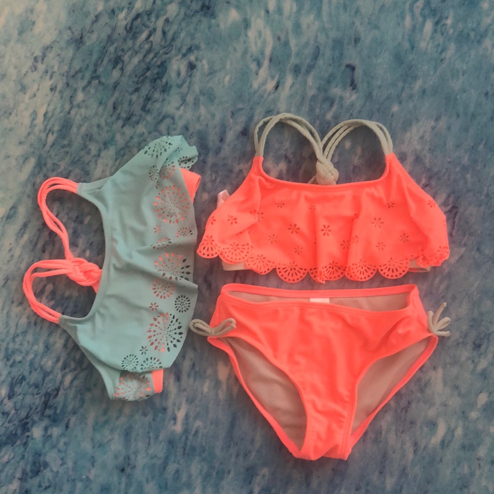 Adorable bikini with bonus top! Size 7/8